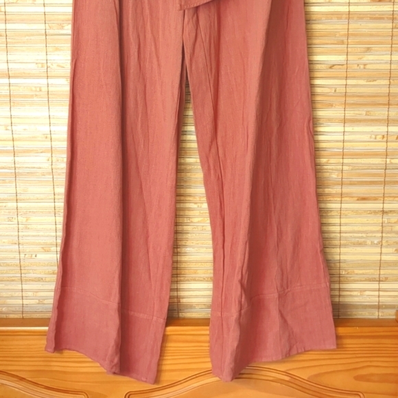 Sexy Linen Feel Wide Legged Pants - Picture 4 of 11